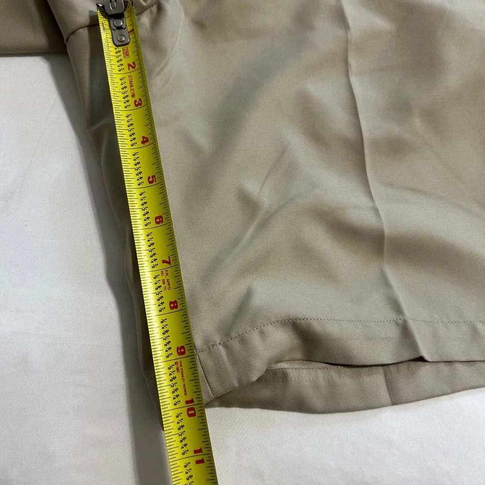 Savane Mens Tan Khaki Flat Front Dress Shorts Size 36 SCSB0141 Business Casual